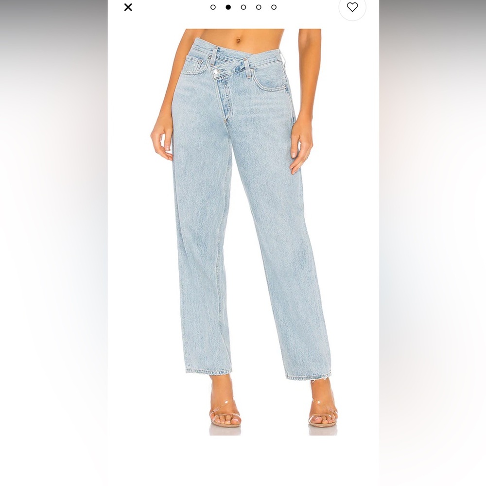 AGOLDE CRISS CROSS JEANS IN LIGHTWASH
